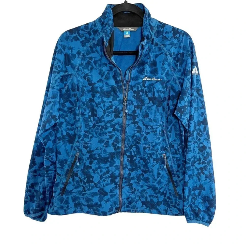 Eddie Bauer Blue Zip Front Lightweight Spring or Fall Jacket Women's Size Large